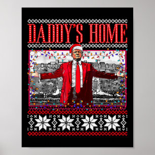 Poster Drôle Daddy's Home Trump laide pull de Noël Xm