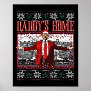 Poster Drôle Daddy's Home Trump laide pull de Noël Xm
