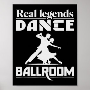 Poster Drôle Danse De Salle De Bal Design Pour Danseur De
