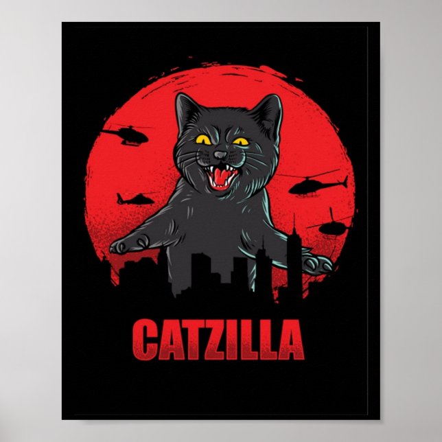 Poster drôle de Catzilla (Devant)