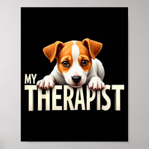 Poster Drôle de chiot Jrt Mon Therast Jack Russell Terrie