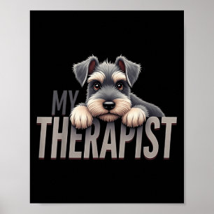 Poster Drôle de chiot Schnau Mon thérapeute Schnauzer Chi