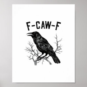 Poster Drôle de corbeau corneille oiseau corbeau hommes f