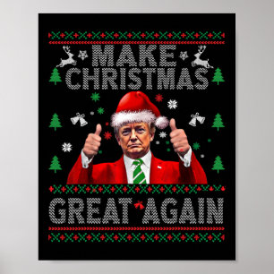 Poster Drôle de danse de Trump Joyeux Noël Sweat-shirt de