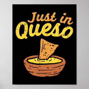 Poster Drôle de fromage Queso Cinco De Mayo Nacho Mex