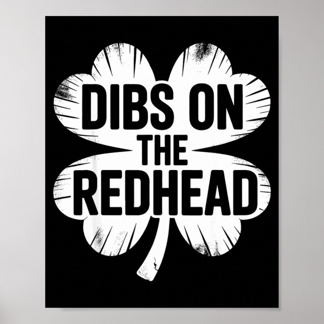 Poster Drôle de jour de la Saint-Patrick irlandais trèfle (Devant)