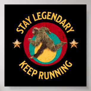 Poster Drôle de motivation de course de Bigfoot