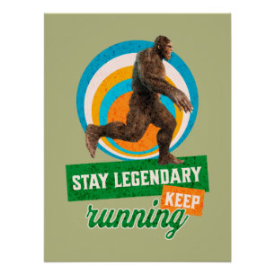 Poster Drôle de motivation de course de Bigfoot