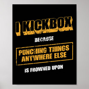 Poster Drôle de Muay Thai Kickboxing et arts martiaux mix