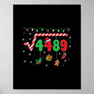 Poster Drôle de Noël 6 7 Prof de Maths 67 Mème Carré