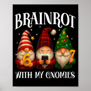 Poster Drôle de Noël italien Brainrot 67 Gnomes X-mas B
