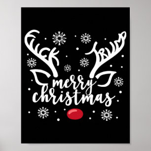 Poster Drôle de Noël Message Caché Subtil Joyeux Noël R