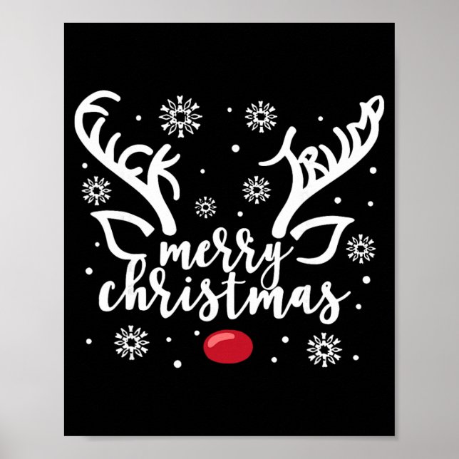 Poster Drôle de Noël Message Caché Subtil Joyeux Noël R (Devant)