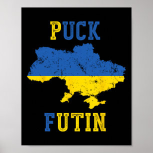 Poster Drôle de palet Futin Je suis avec l'Ukraine Paix U