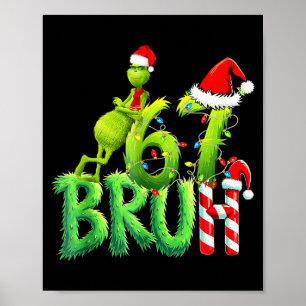 Poster Drôle de Père Noël Bruh Noël Meme 6 Cadeau Hommes,