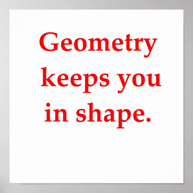 Poster drôle de plaisanterie mathématique (Devant)