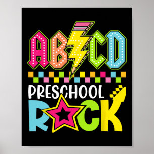 Poster Drôle de retour à l'école éclair école maternelle 