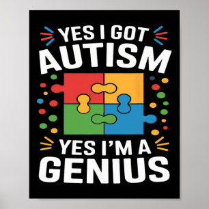 Poster Drôle de sensibilisation à l'autisme Enfants Autis