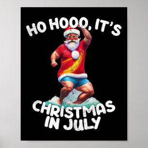 Poster Drôle de vacances d'été rétro vintage C'est Noël