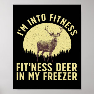 Poster Drôle Deer Chasse Art Pour Hommes Femmes Chasse Fa