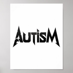 Poster Drôle Design Autism Rock Mème Neurodivergent