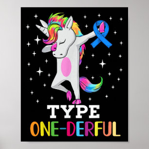 Poster Drôle Diabétique Unicorne Type Drôle 1 Diab