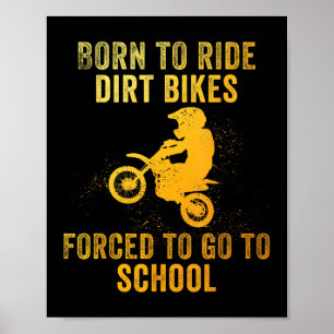 Poster Drôle Dirt Vélo Art Pour Garçons Filles Motocross