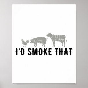 Poster Drôle Dit Que Je Fumerais Ce Bbq Joke Party Amusan