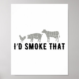 Poster Drôle Dit Que Je Fumerais Ce Bbq Joke Party Amusan