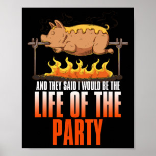 Poster Drôle Dit Rôti Porc Rôtisserie Porc Lover Foo
