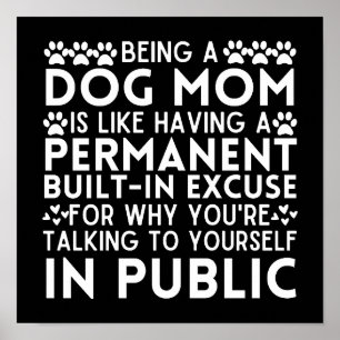 Poster Drôle Dogmaman Dit Qu'Être Une Maman De Chien Est