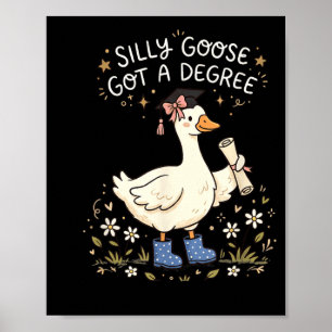 Poster Drôle d'oie a obtenu un diplôme drôle de remise de