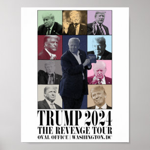 Poster Drôle Donald Trump The Revenge Tour Ultra Mega Tou