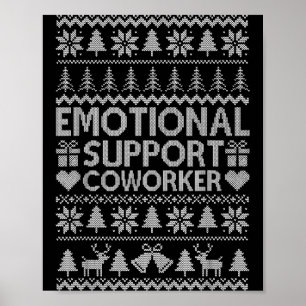 Poster Drôle Émotionnel Suprt Collègue de Travail Bureau