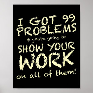 Poster Drôle Enseignant Math Dire Citation Phrase Graphiq