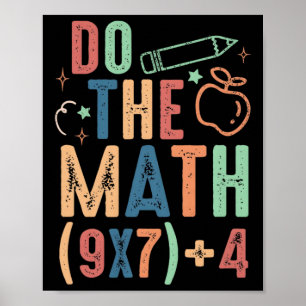 Poster Drôle Fais Le Calcul 67 Mème Six Sept Fille Garçon