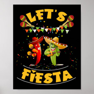 Poster Drôle Faisons la Fiesta Cinco De Mayo Hommes Femme