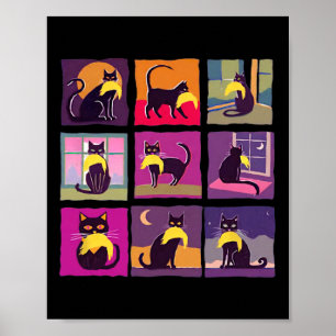 Poster Drôle Femme De Chat Sans Enfant Avec Les Cheveux T