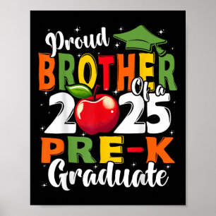 Poster Drôle frère fier d'un diplômé de la promotion 2025