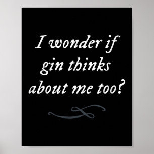 Poster Drôle Gin Citation Party Dit Simple Graphic tendan