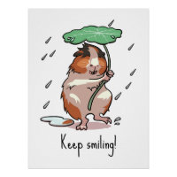 Drôle Guinéen Cochon Continuer à sourire Pluie Dan