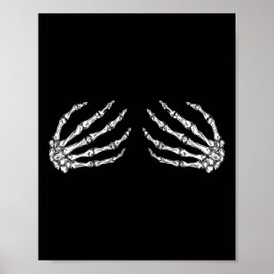 Poster Drôle Halloween Costume de poitrine Fun Skeleton M