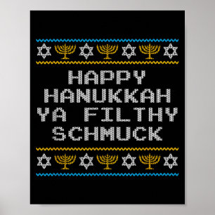 Poster Drôle Hanukkah juif, sale ami