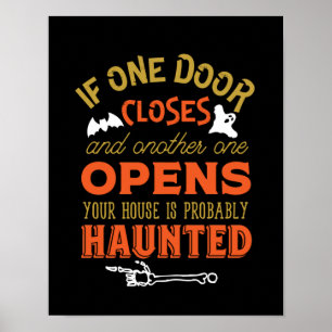 Poster Drôle Haunated House Citation Inspirationnelle Hal