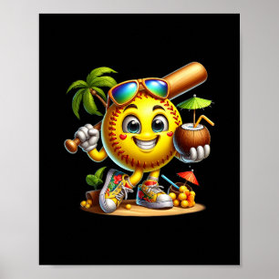 Poster Drôle Hawaii Softll Ll Hawaïen Tropical Été Va