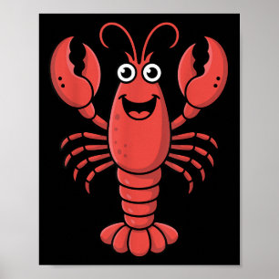 Poster Drôle Homard Art Pour Hommes Femmes Enfants Enfant