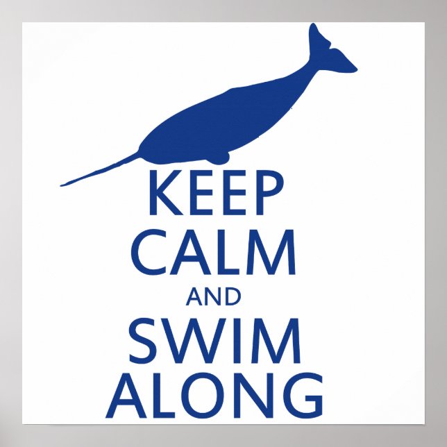 Poster Drôle Humour Narwhal (Devant)