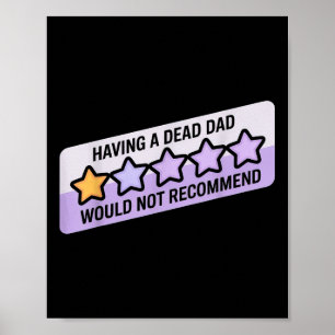 Poster Drôle Humour Plaisanterie Avoir Un Père Mort Recom