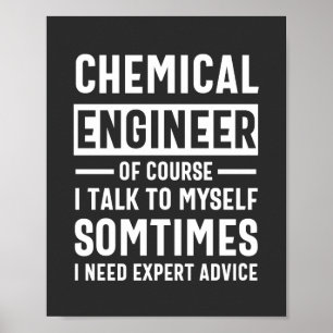 Poster Drôle Ingénieur Chimique Cadeau