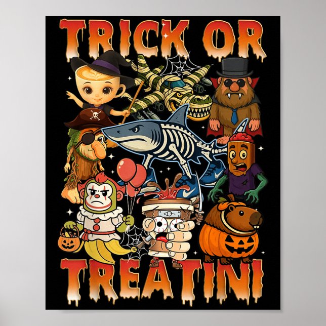 Poster Drôle Italien Cerveau Rot Italien Brainrot Hallowe (Devant)